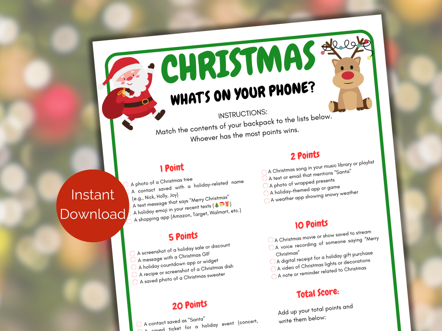 Christmas What's on Your Phone