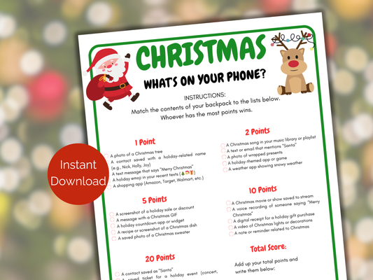 Christmas What's on Your Phone