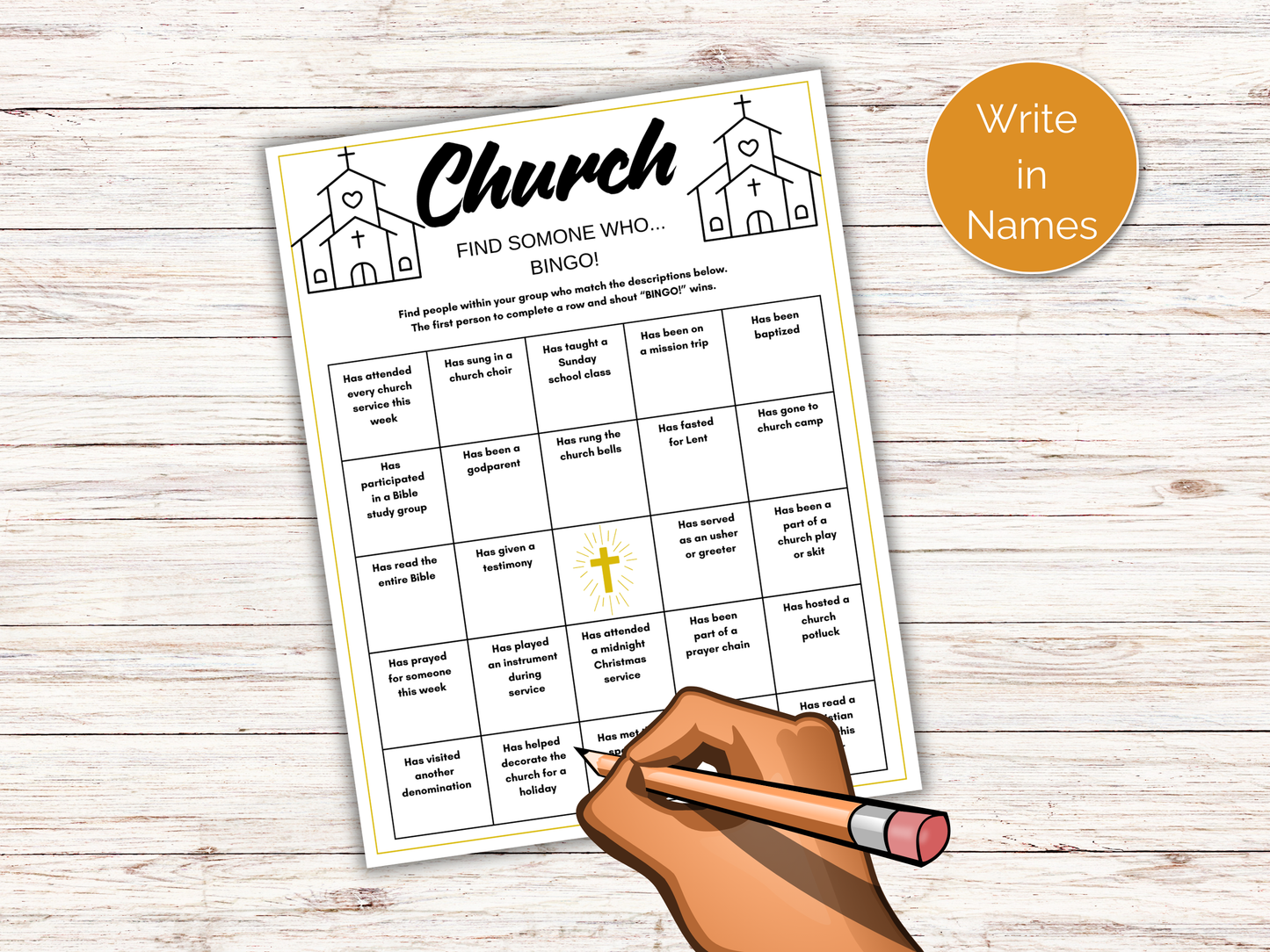Church Find Someone Who Game