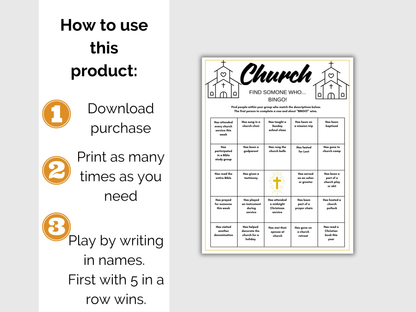 Church Find Someone Who Game