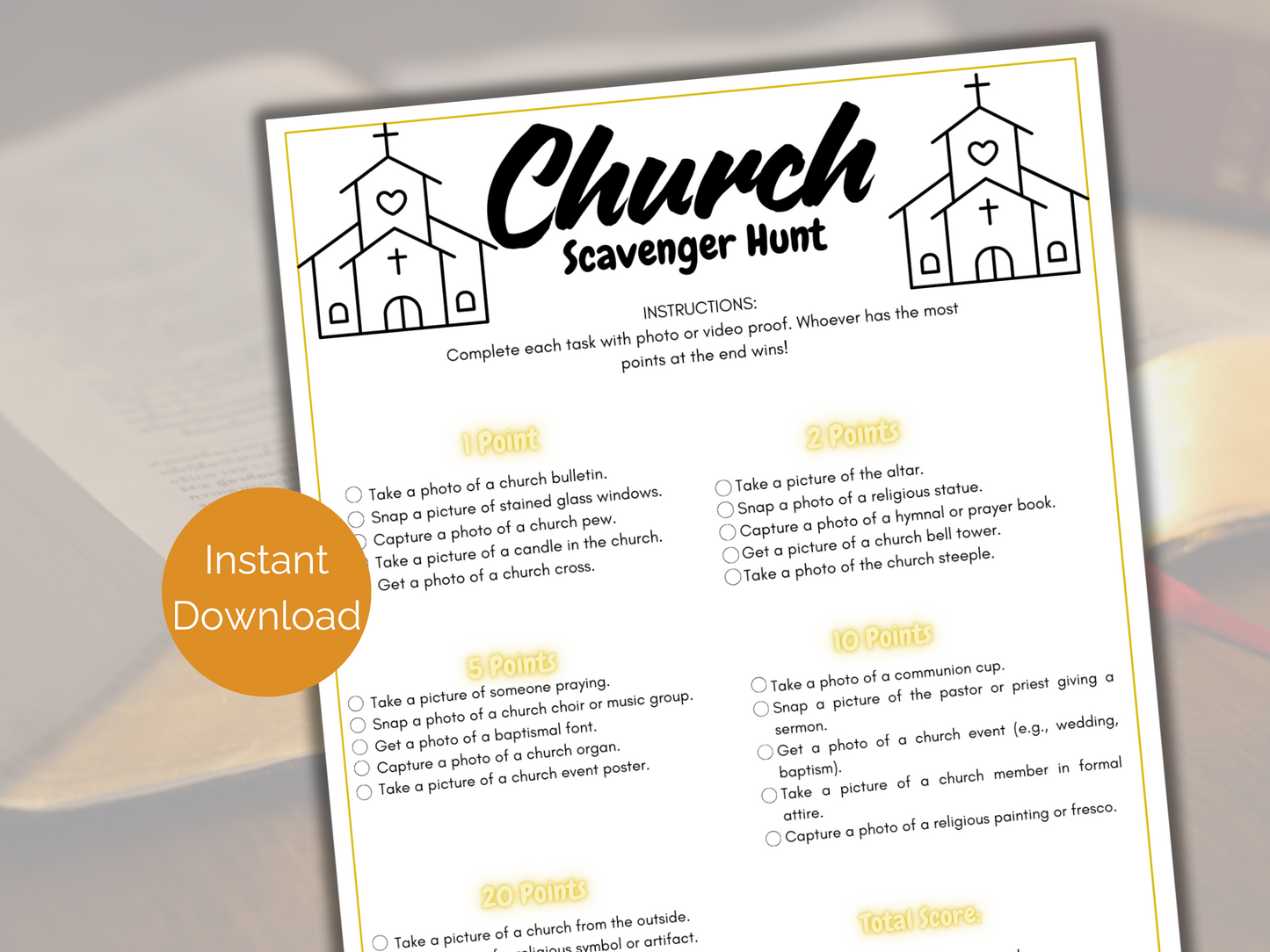 Church Scavenger Hunt