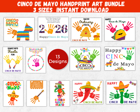 Cinco De Mayo Handprint Art Bundle
