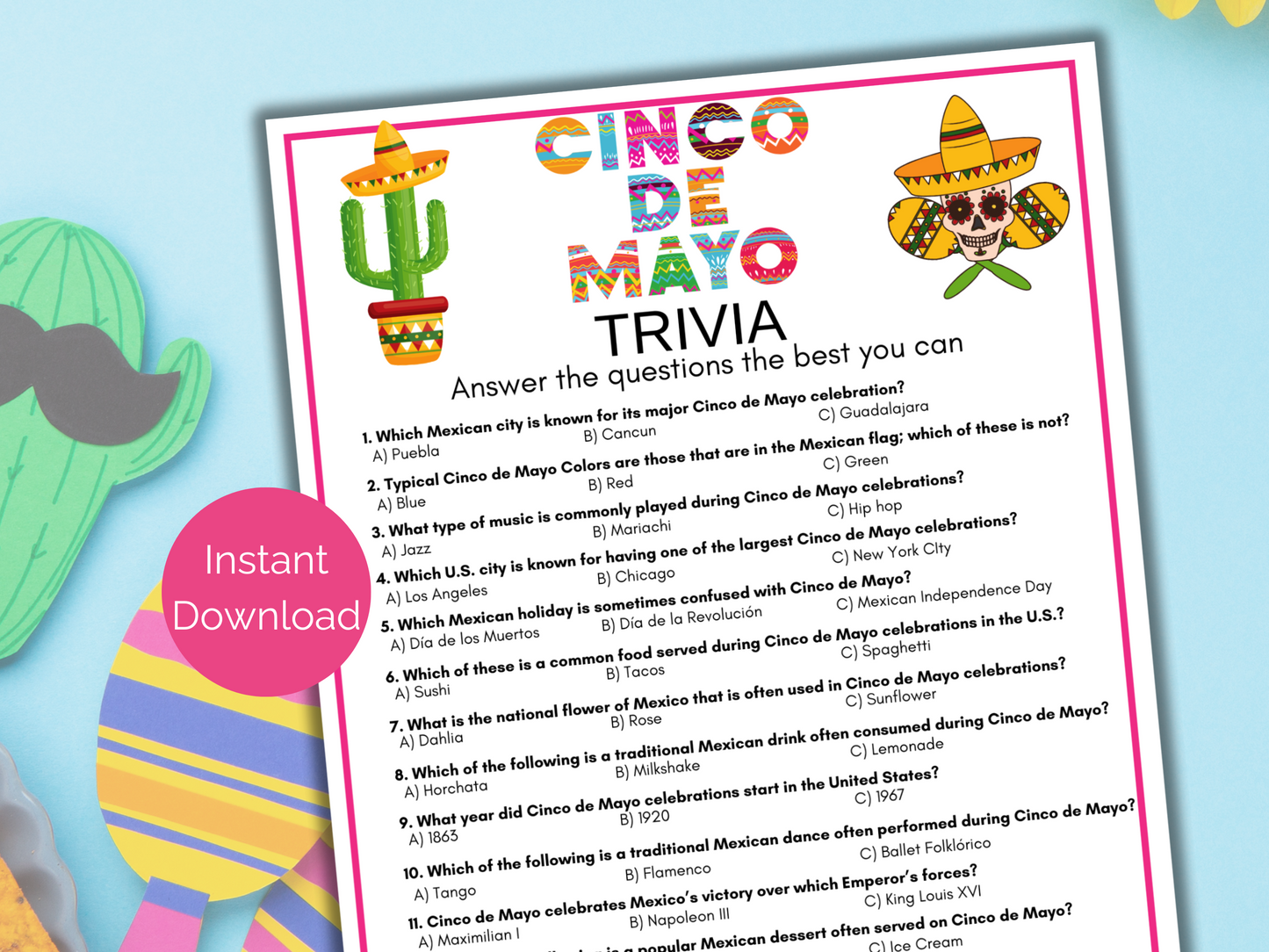 Cinco de Mayo Trivia Game