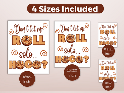 Printable Cinnamon Roll Homecoming Proposal Sign