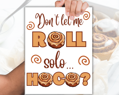 Printable Cinnamon Roll Homecoming Proposal Sign