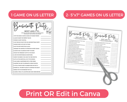 Clean Bachelorette Game Bundle Editable