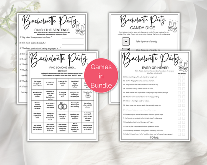 Clean Bachelorette Game Bundle Editable