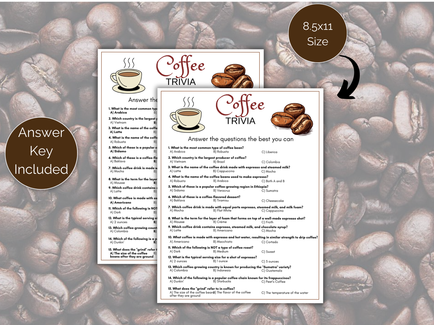 Coffee Trivia Game