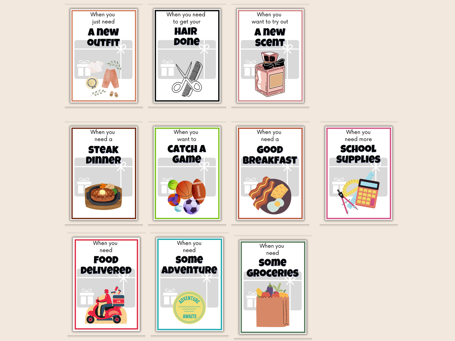 College Gift Card Book Editable or Printable