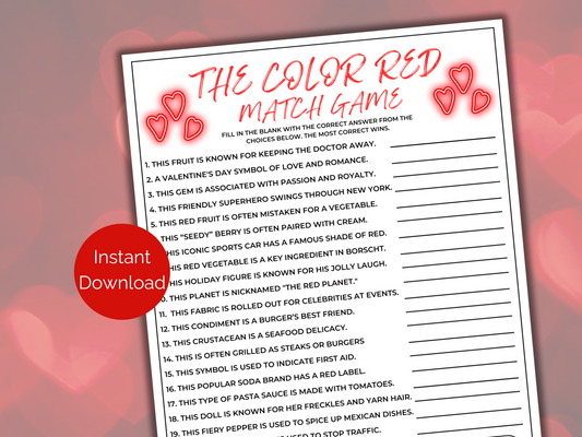 Color Red Match Game