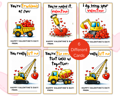 Construction Valentine Cards
