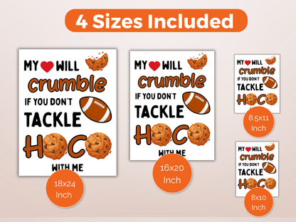 Editable Cookie + Football Homecoming Proposal Sign