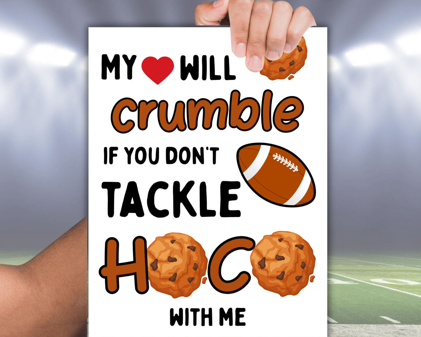 Editable Cookie + Football Homecoming Proposal Sign
