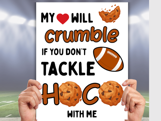 Editable Cookie + Football Homecoming Proposal Sign