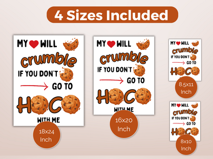 Editable Cookie Homecoming Proposal Sign