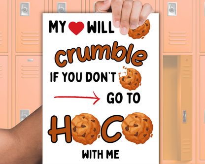 Editable Cookie Homecoming Proposal Sign