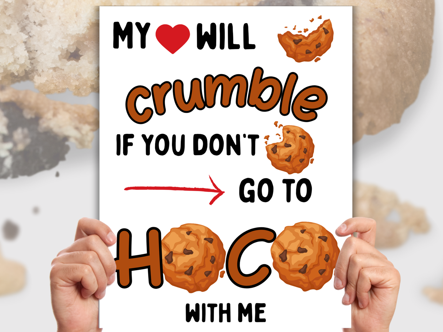 Editable Cookie Homecoming Proposal Sign