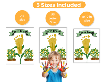 Corn Fall Handprint Art