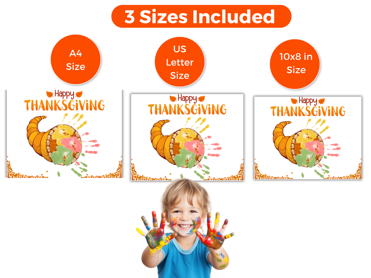 Cornucopia Thanksgiving Handprint Art