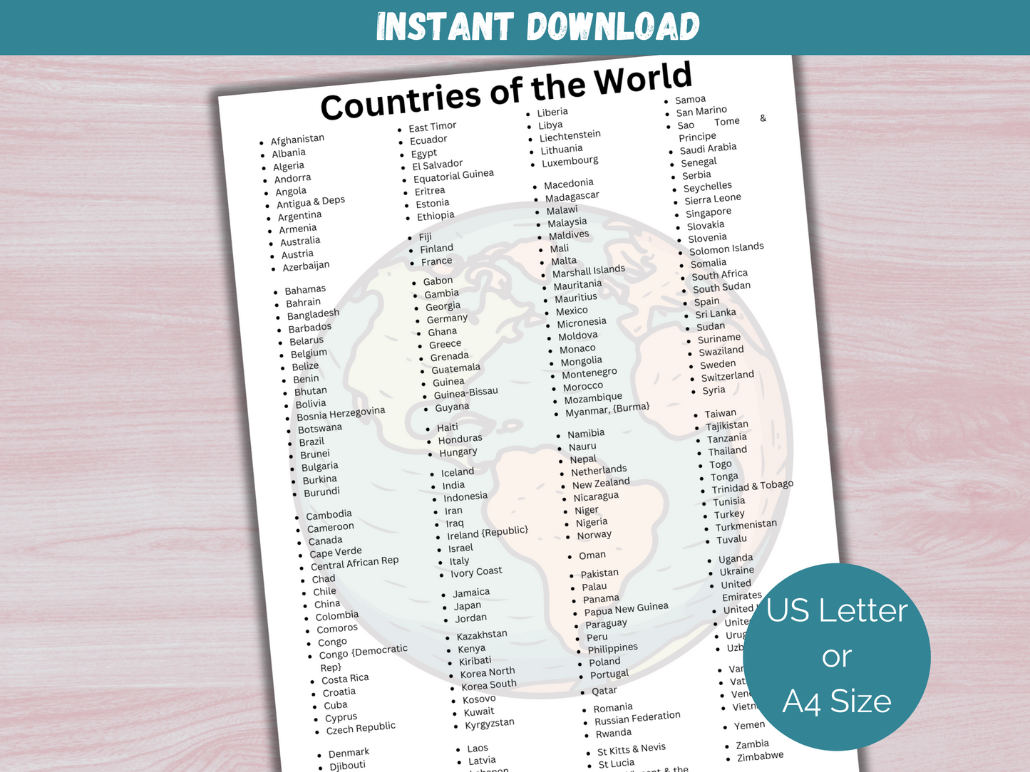 List of Countries Of The World