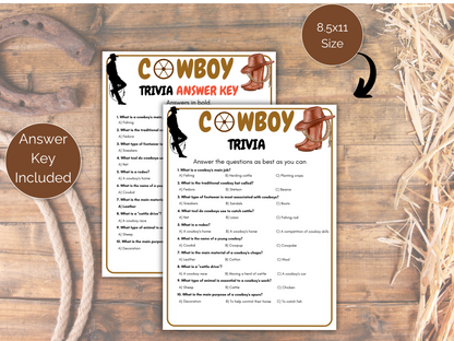 Cowboy Trivia Game