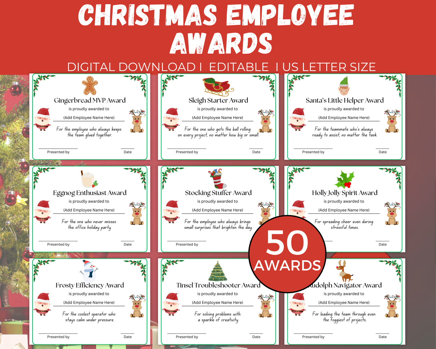 Funny Christmas Employee Awards