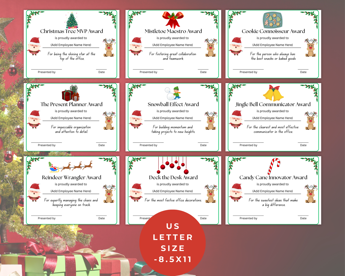 Funny Christmas Employee Awards