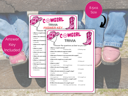 Cowgirl Trivia Game