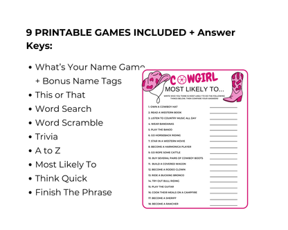 Cowgirl Game Bundle