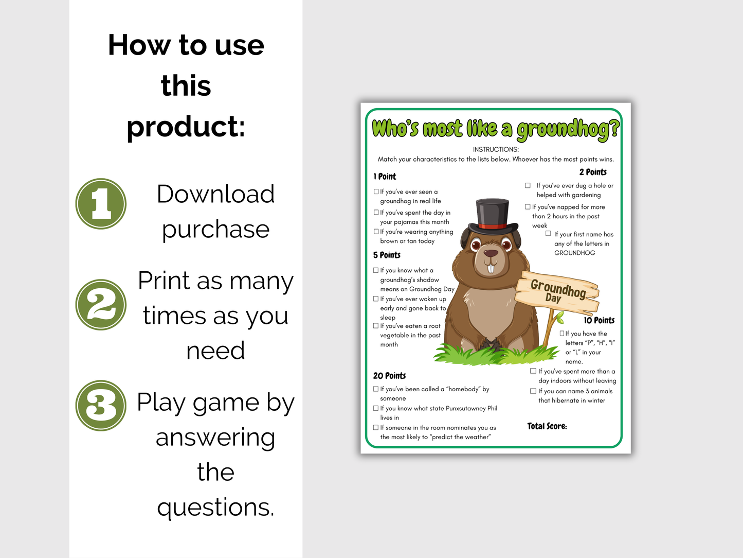 Who's The Most Like a Groundhog