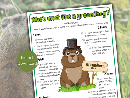 Who's The Most Like a Groundhog