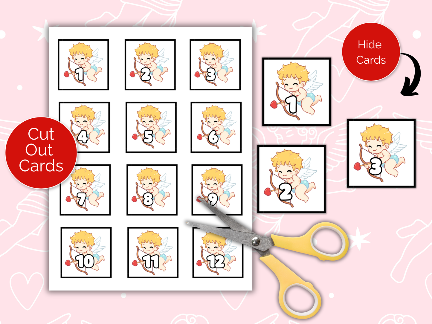 Valentines Day Cupid Scavenger Hunt for kids