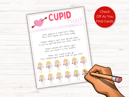 Valentines Day Cupid Scavenger Hunt for kids