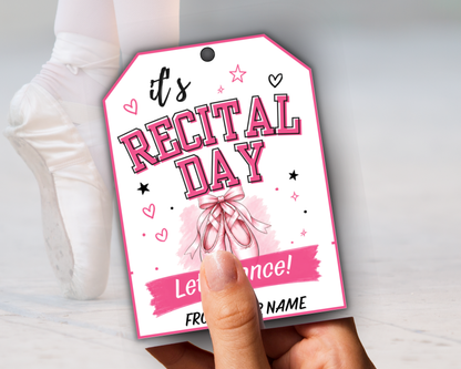 Editable Dance Recital Day Treat Tags