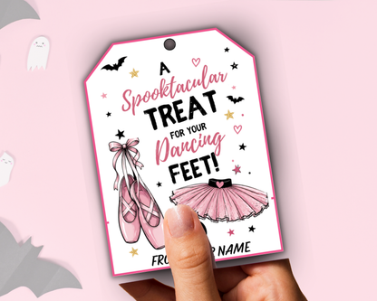 Editable Halloween Dance Treat Tags