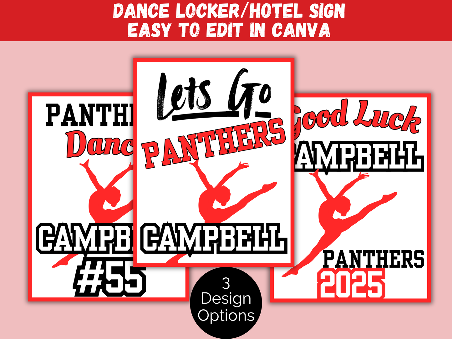 Editable Dance Tea, Locker Sign Template
