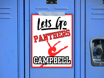 Editable Dance Tea, Locker Sign Template
