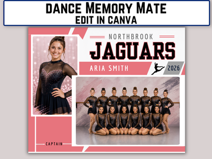 Editable Dance Memory Mate Template