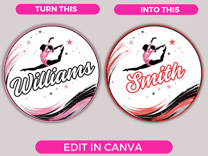 Editable Dance Name Tags Template