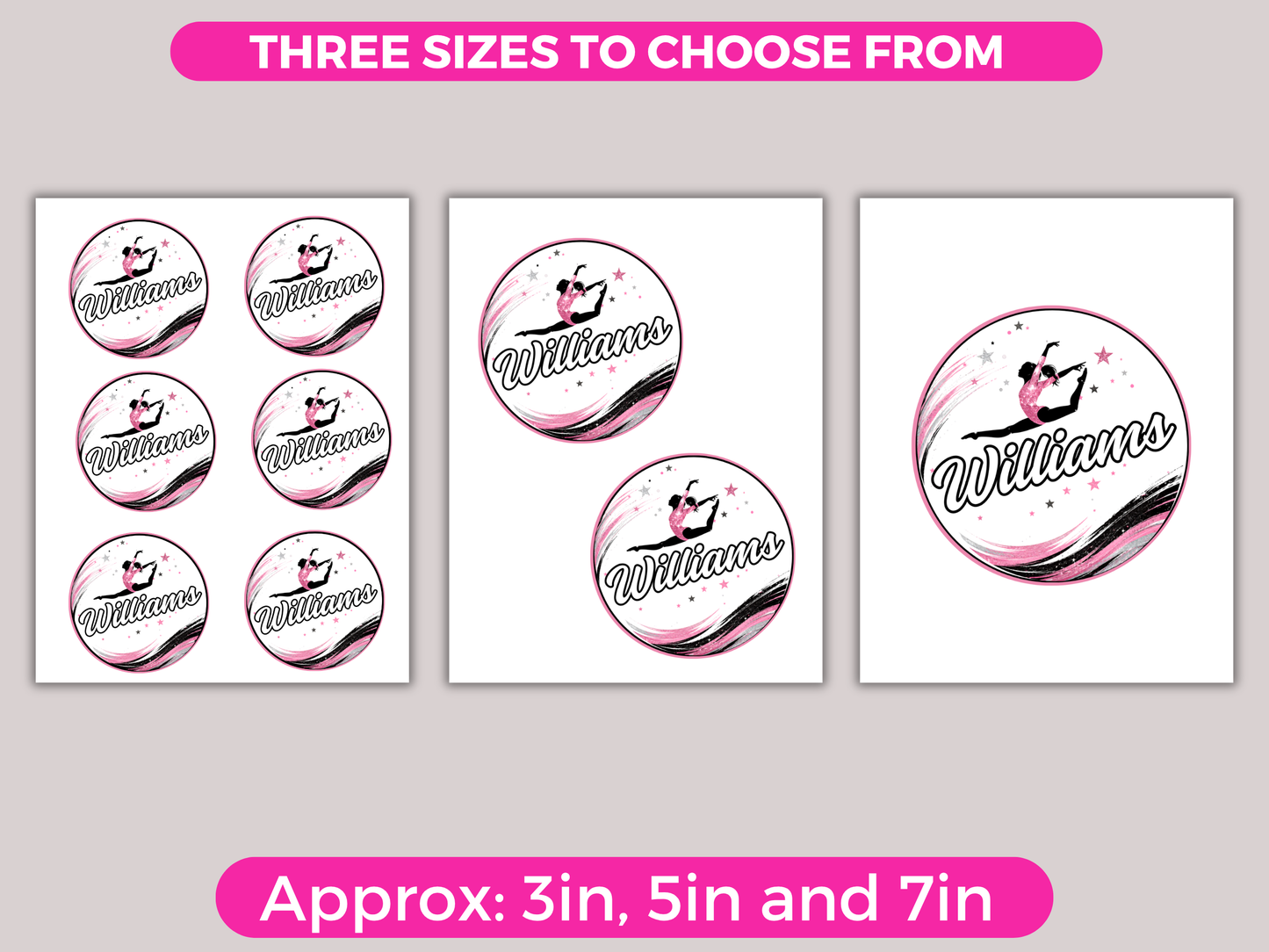 Editable Dance Name Tags Template
