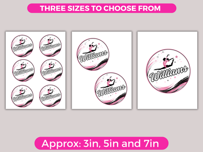 Editable Dance Name Tags Template