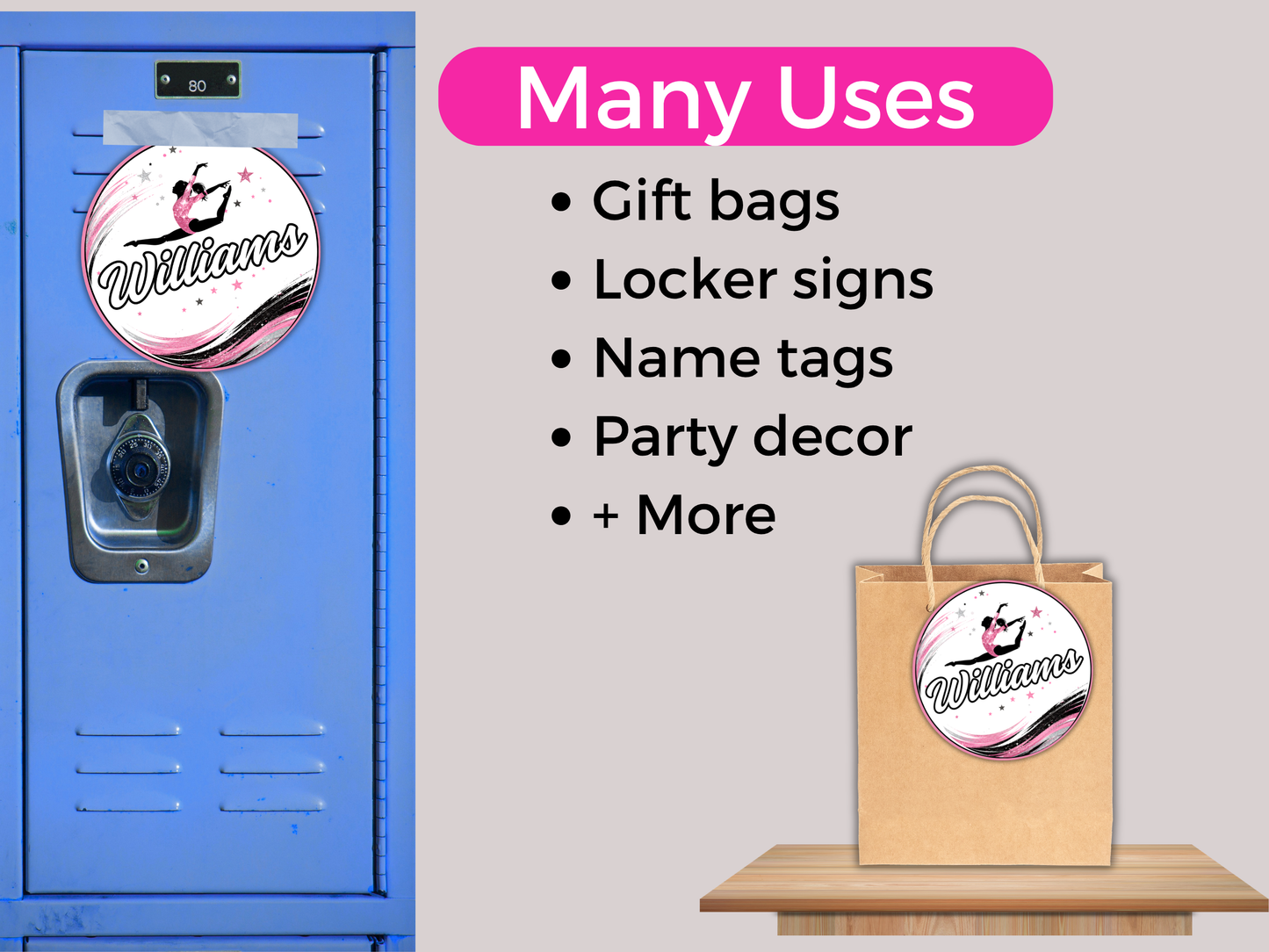 Editable Dance Name Tags Template