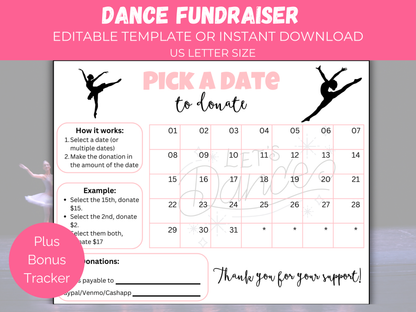 Editable Dance Pick A Date