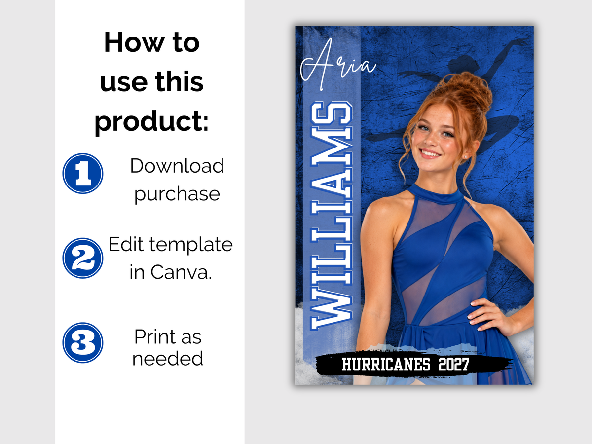 Editable Dance Senior Banner Template