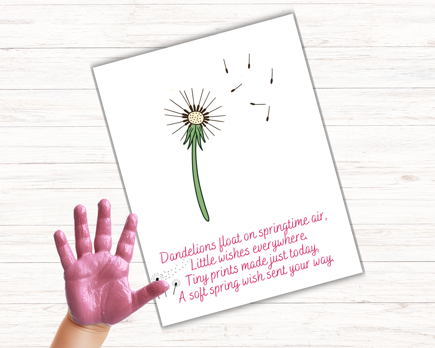 Dandelion Spring Handprint Art