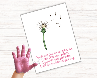 Dandelion Spring Handprint Art