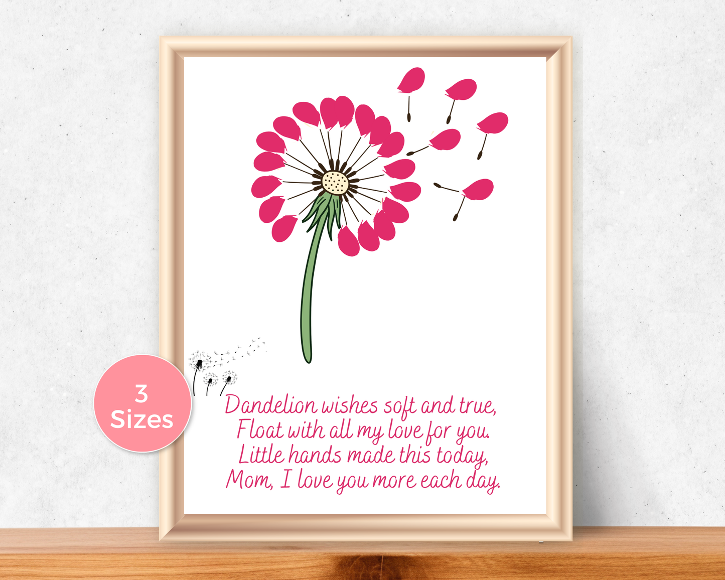 Mothers Day Dandelion Handprint Art