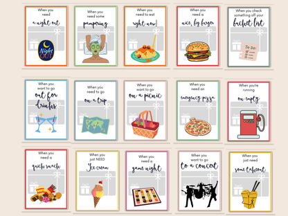 Date Night Gift Card Book Editable or Printable