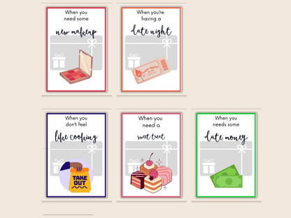 Date Night Gift Card Book Editable or Printable