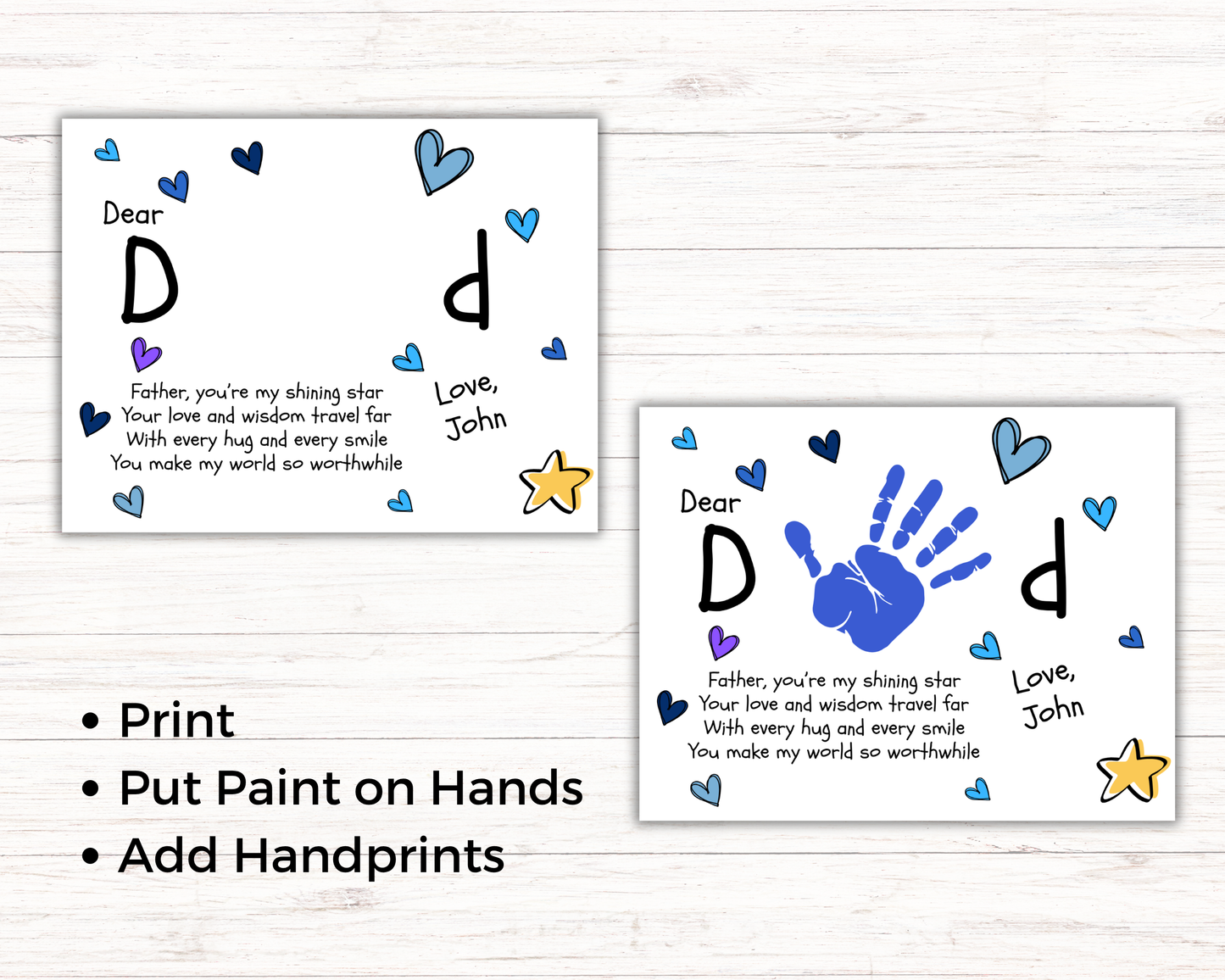 Dear Dad Handprint Art